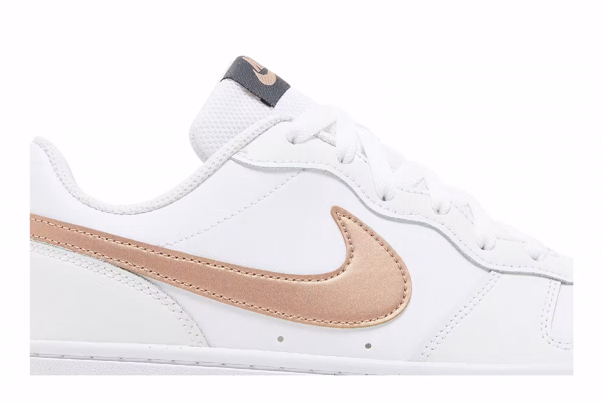 Nike Court Borough Low 2 GS White Metallic Red Bronze, view 3