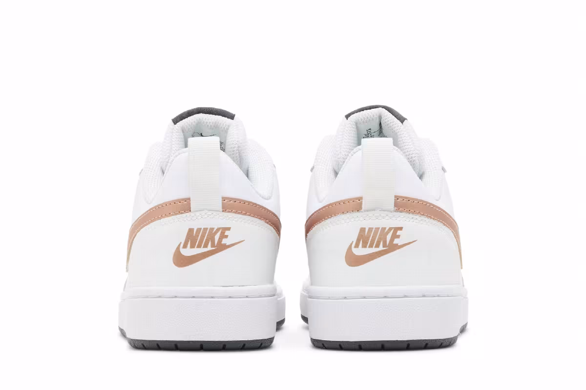 Nike Court Borough Low 2 GS White Metallic Red Bronze, view 7