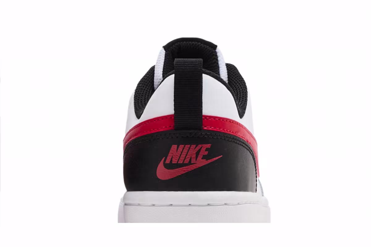 Nike Court Borough Low 2 GS White University Red, view 8