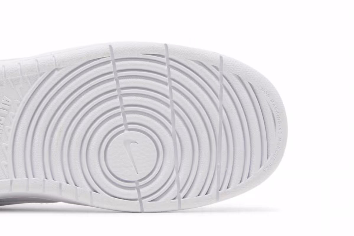 Nike Court Borough Mid 2 GS Triple White, view 6