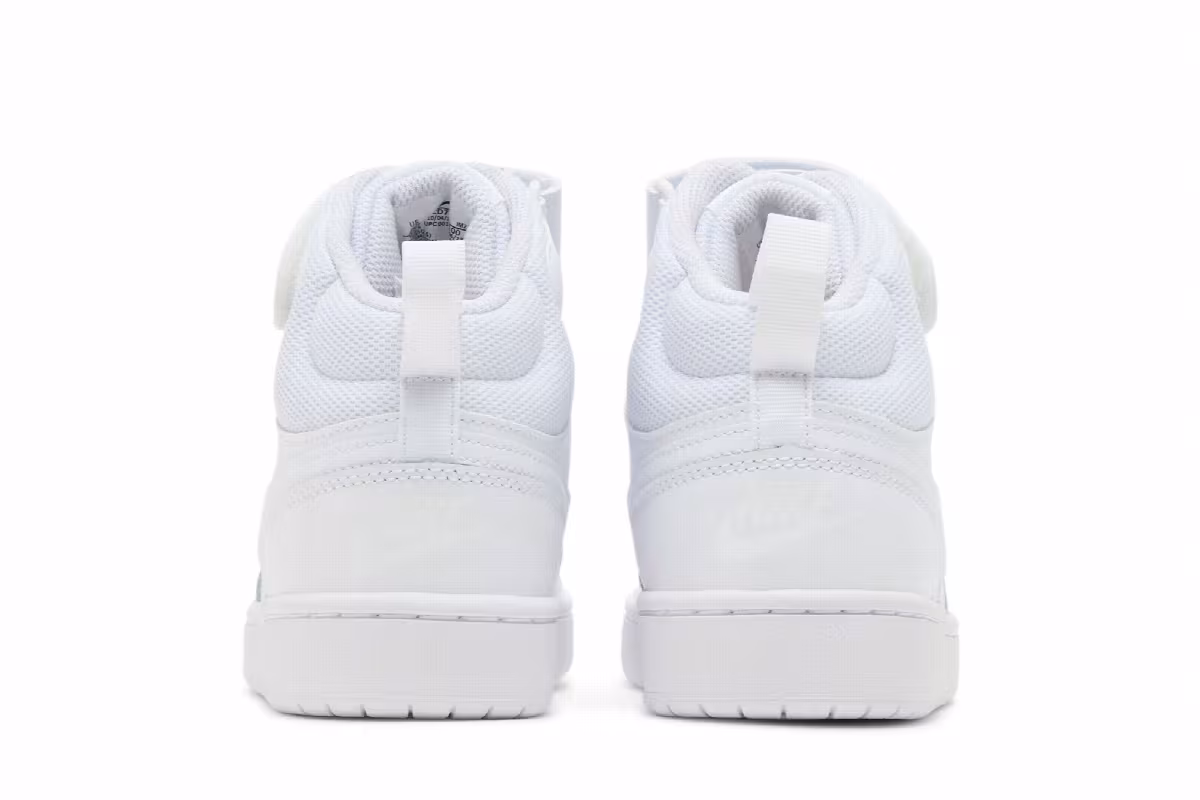 Nike Court Borough Mid 2 GS Triple White, view 7