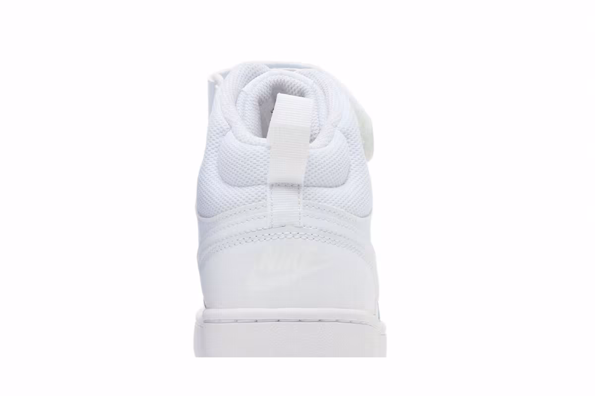 Nike Court Borough Mid 2 GS Triple White, view 8