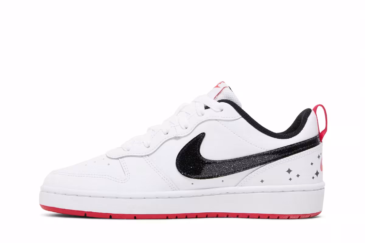 Nike Court Borough Low 2 SE GS White Very Berry, view 4