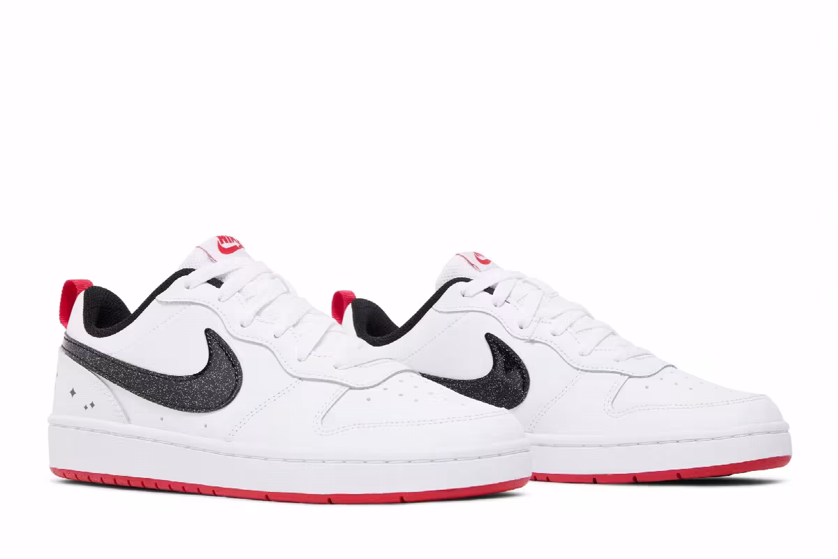 Nike Court Borough Low 2 SE GS White Very Berry, view 9