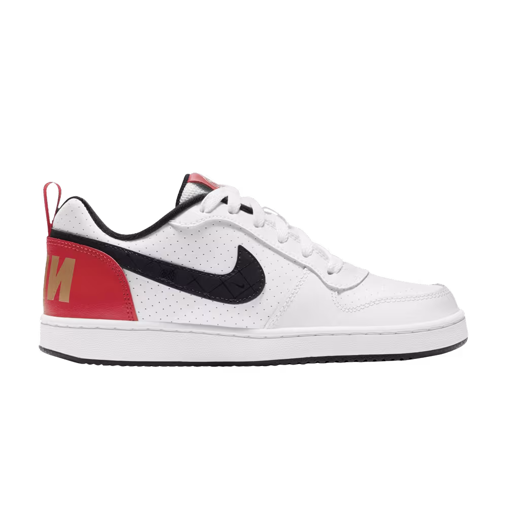Nike Court Borough Low GS White University Red Gold