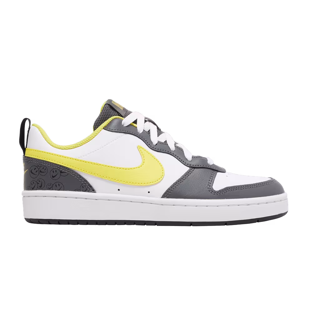 Nike Court Borough Low 2 SE GS White Yellow Strike