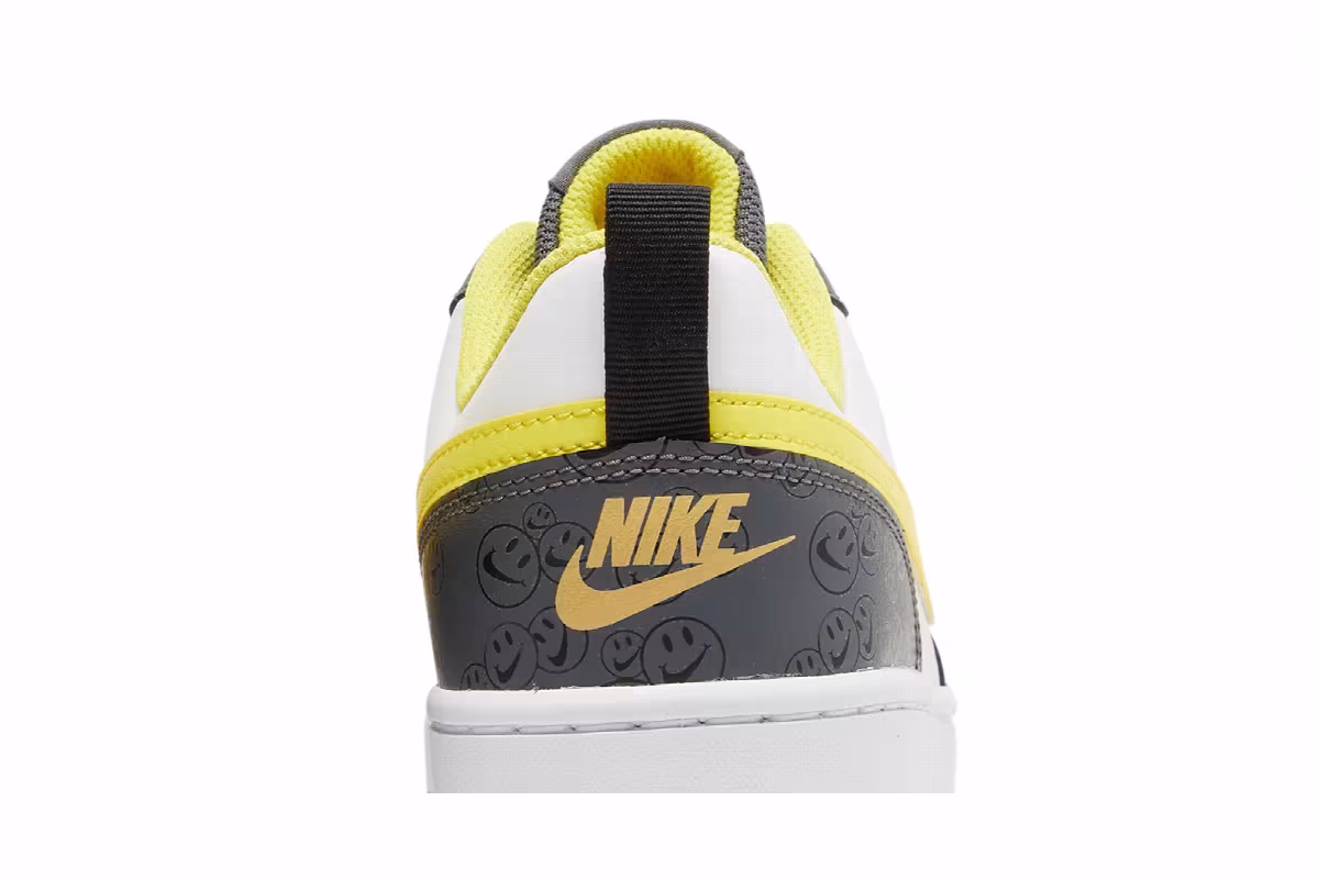 Nike Court Borough Low 2 SE GS White Yellow Strike, view 8