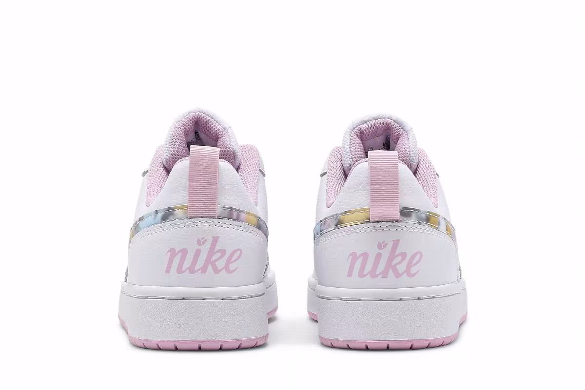 Nike Court Borough Low 2 SE GS Floral Swoosh, view 7