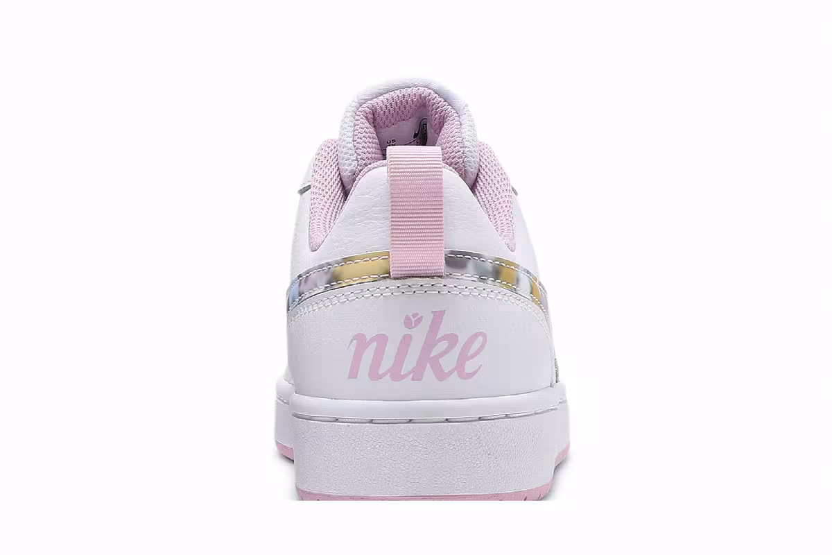 Nike Court Borough Low 2 SE GS Floral Swoosh, view 8