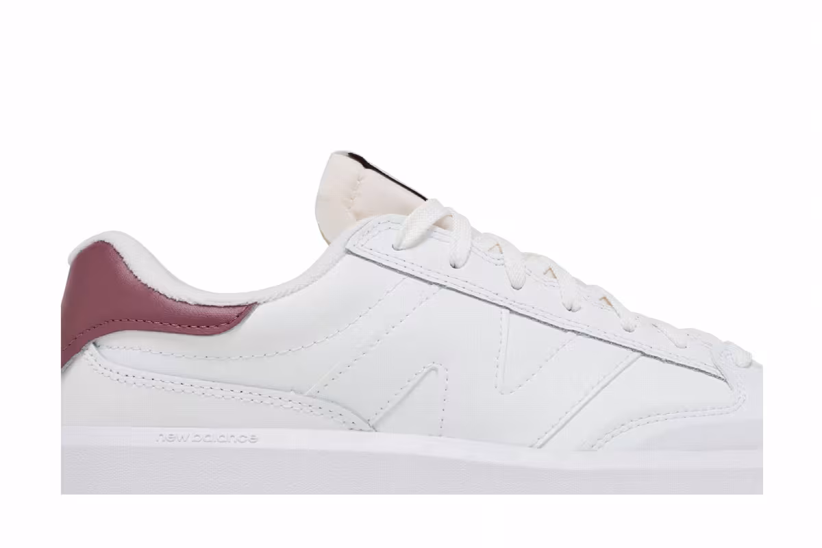 New Balance CT302 White Washed Burgundy, view 3