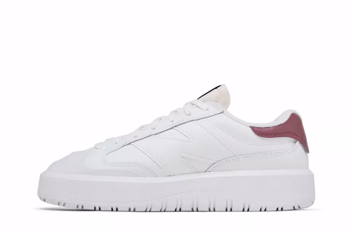 New Balance CT302 White Washed Burgundy, view 4