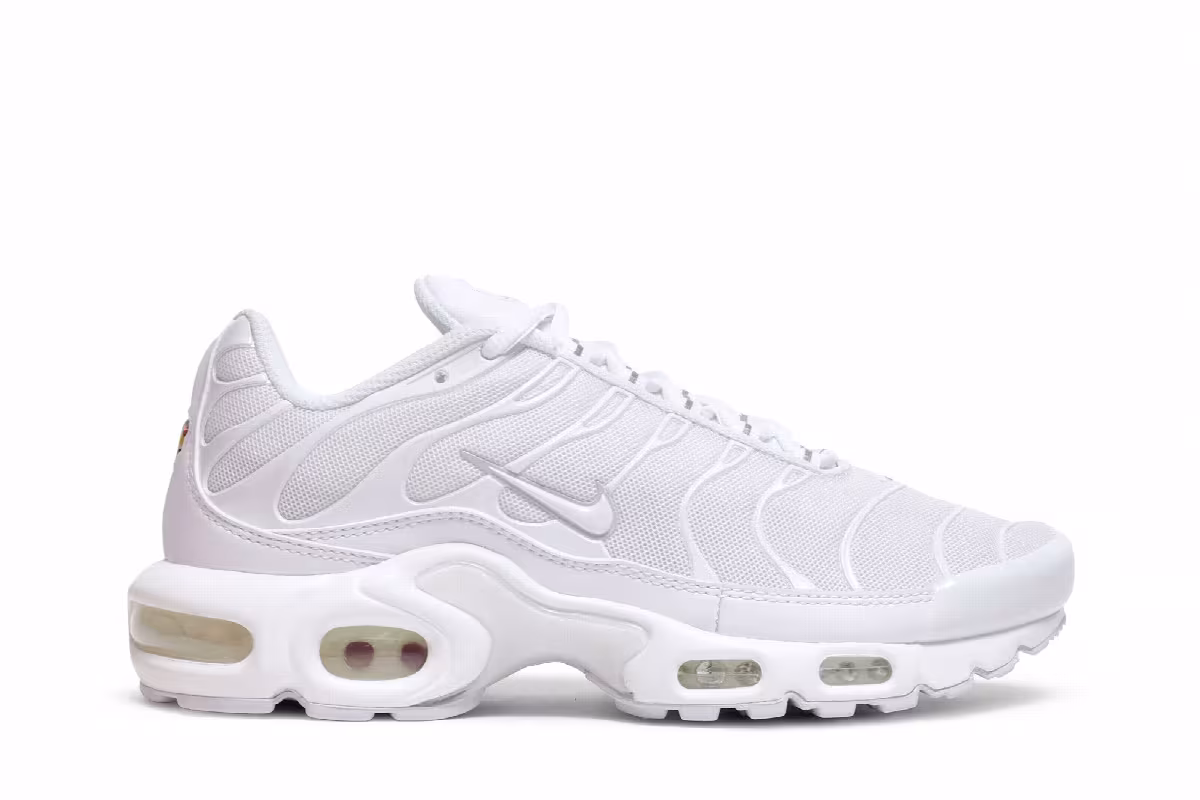 Nike Women's Air Max Plus Triple White, view 2