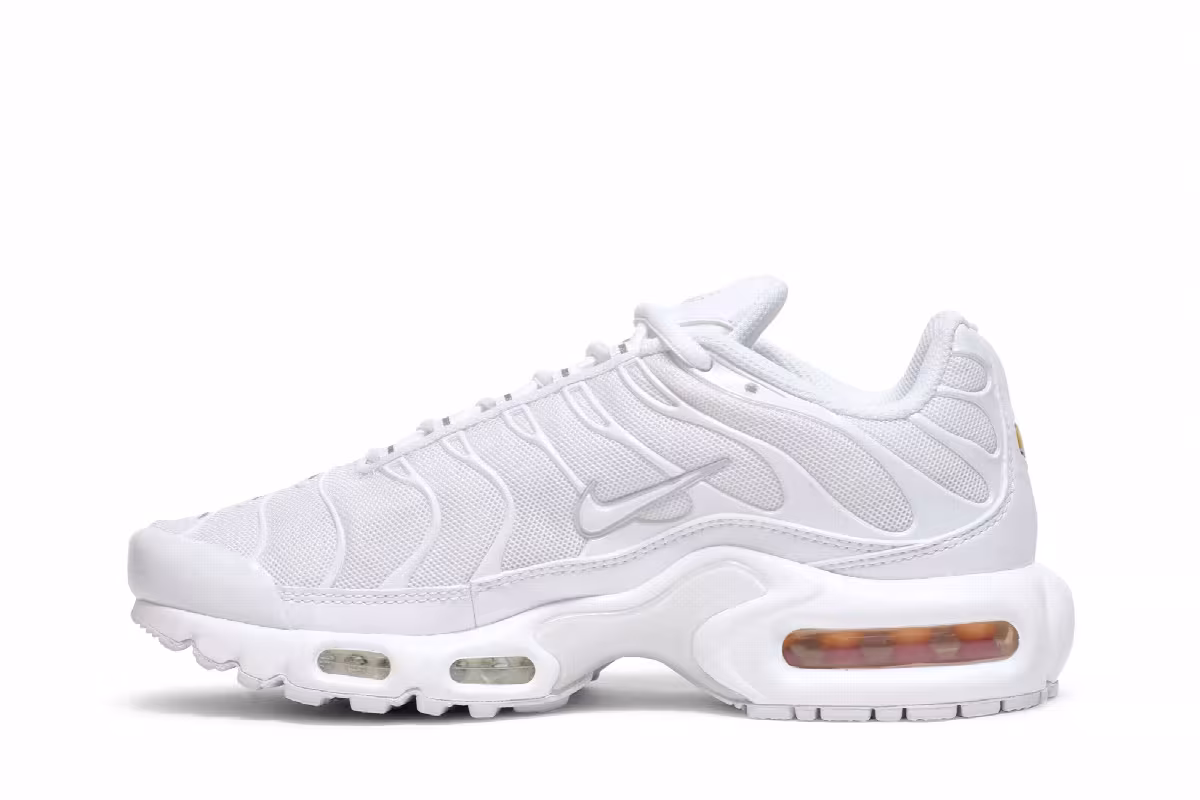 Nike Women's Air Max Plus Triple White, view 4