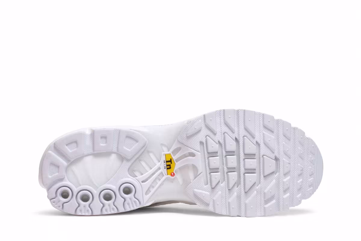 Nike Women's Air Max Plus Triple White, view 5