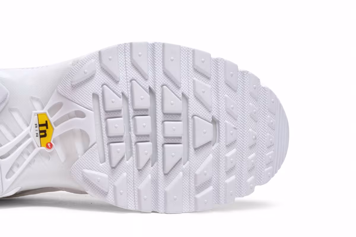 Nike Women's Air Max Plus Triple White, view 6