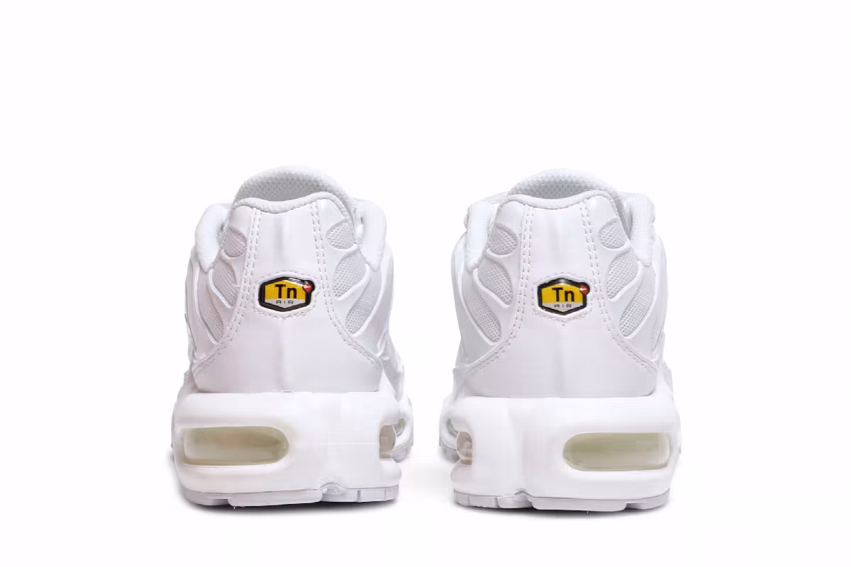 Nike Women's Air Max Plus Triple White, view 7