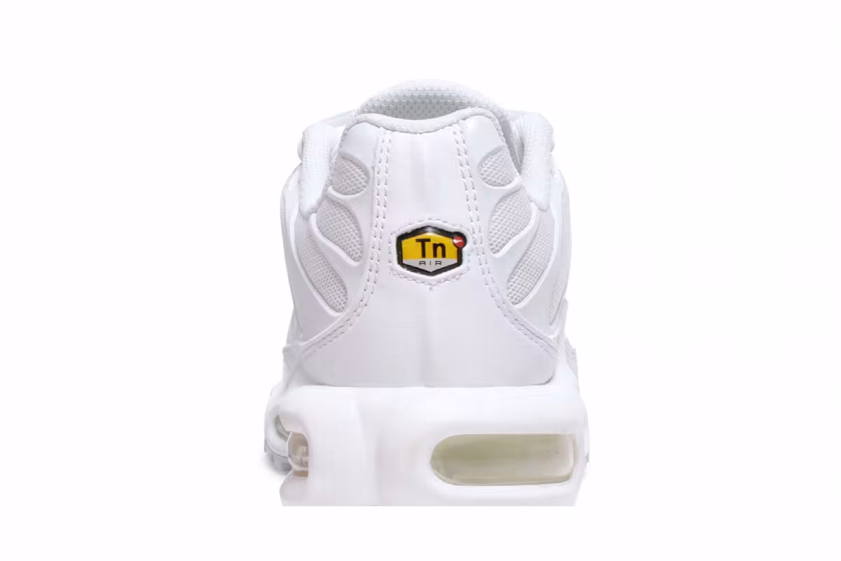 Nike Women's Air Max Plus Triple White, view 8