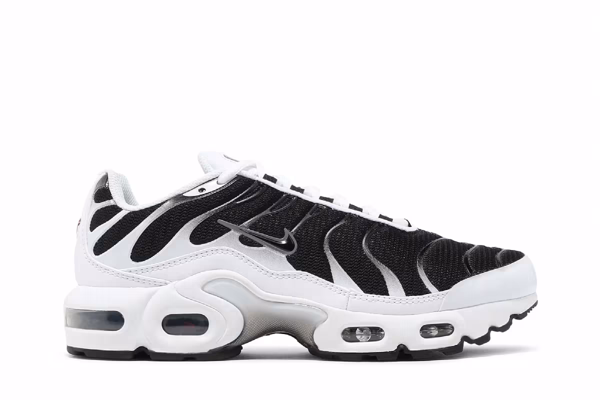 Nike Air Max Plus GS White Black, view 2