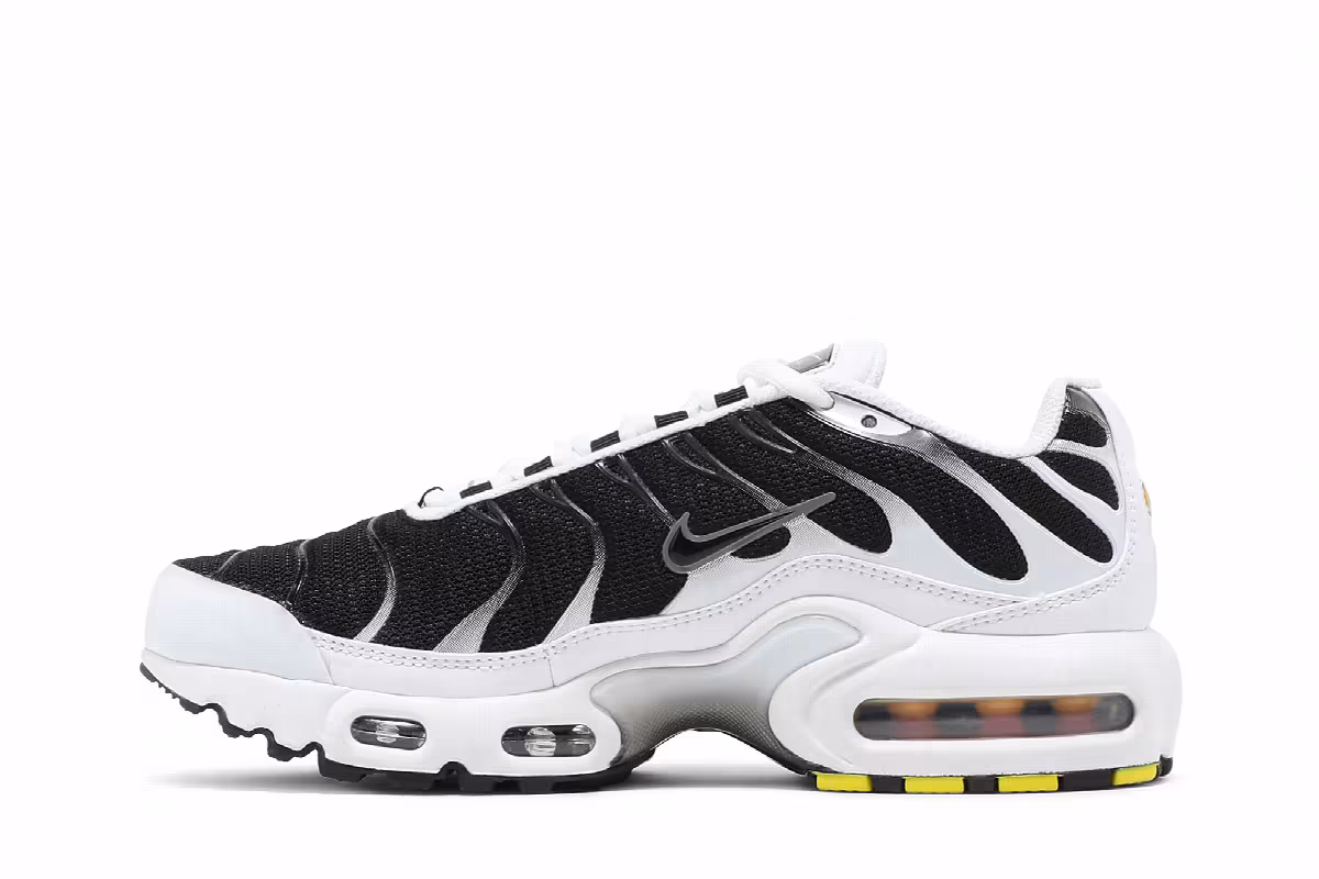 Nike Air Max Plus GS White Black, view 4