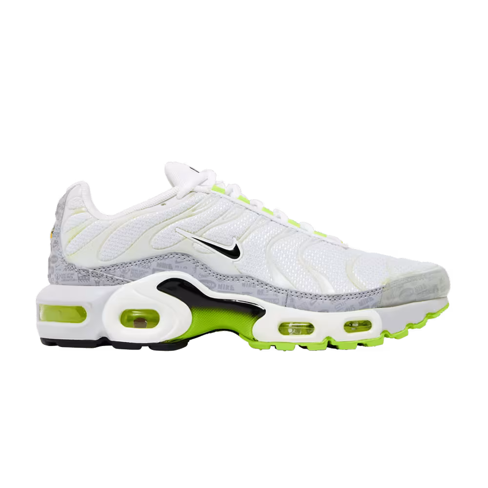 Nike Air Max Plus GS Reflective Logo - White Volt