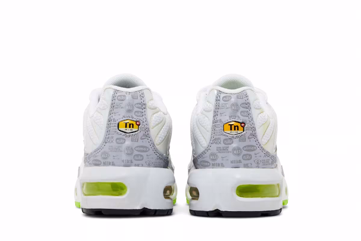 Nike Air Max Plus GS Reflective Logo - White Volt, view 7