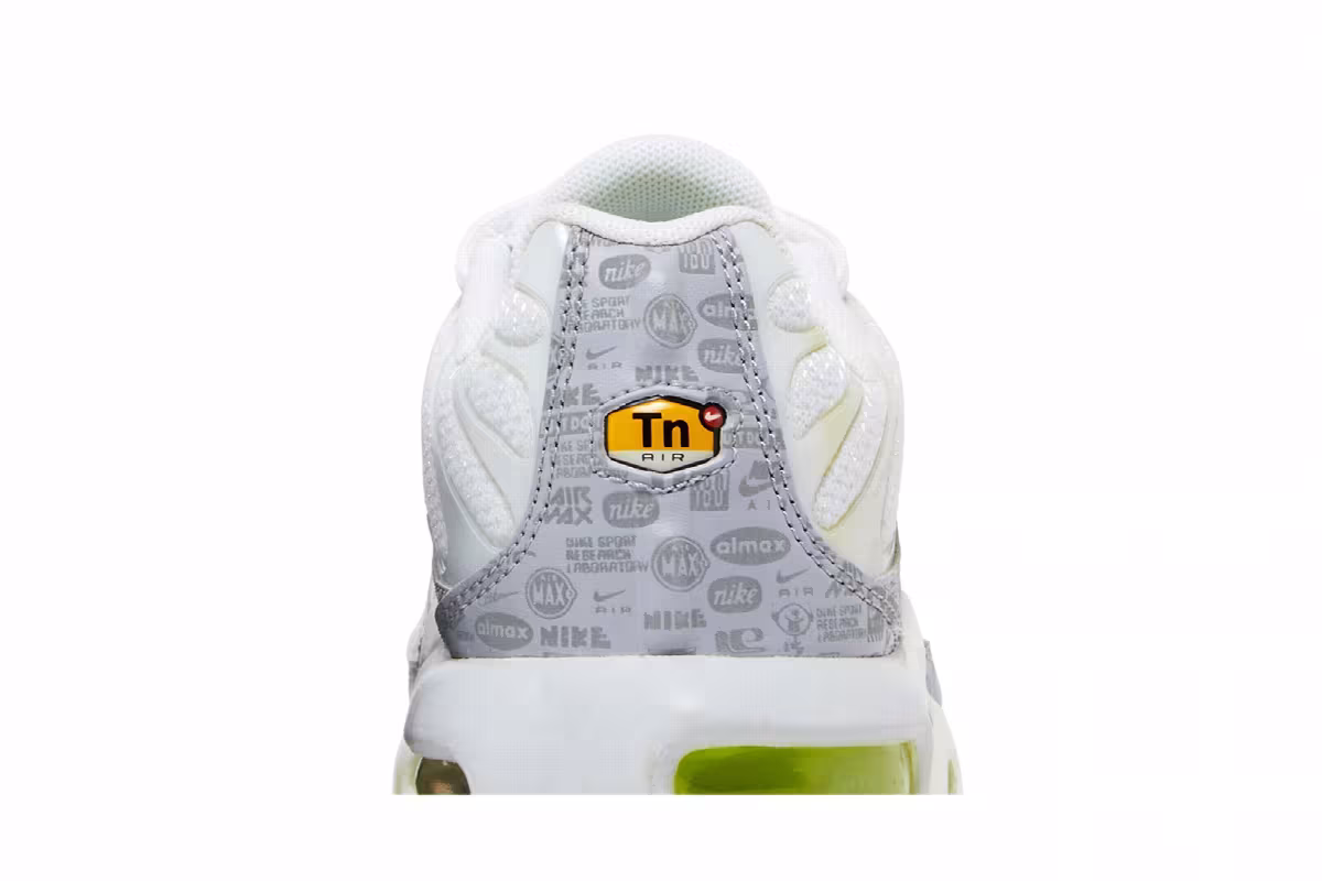 Nike Air Max Plus GS Reflective Logo - White Volt, view 8
