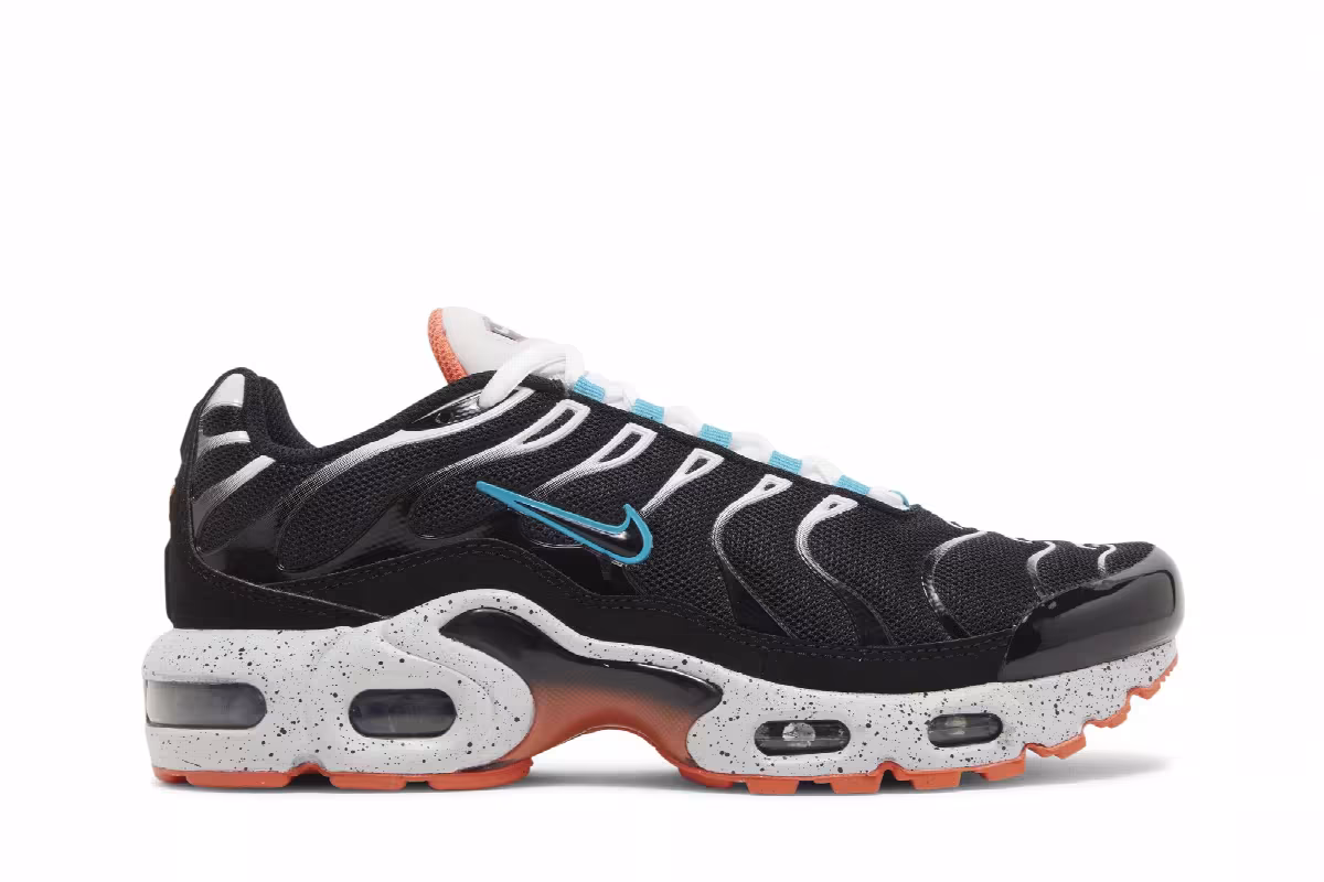 Nike Air Max Plus GS Black Turf Orange Speckled, view 2