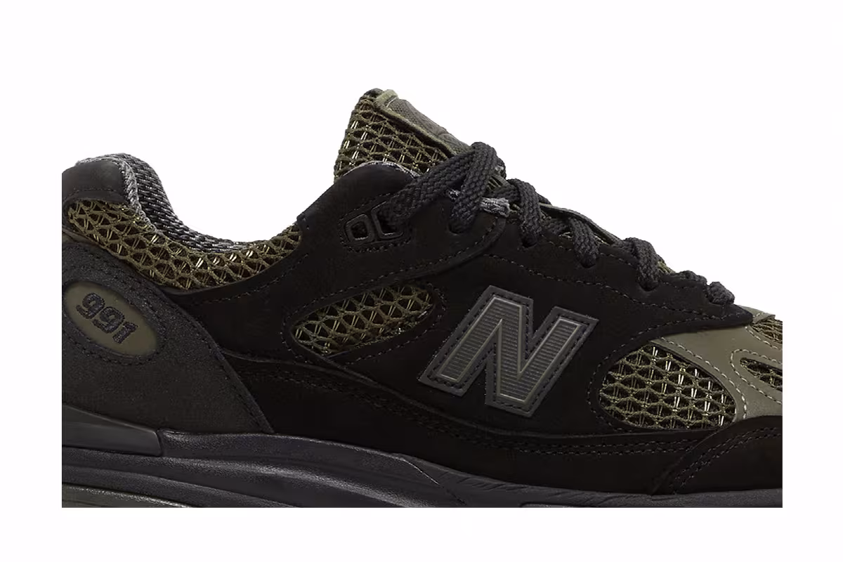 Stone Island x New Balance 991v2 Made in England Black, view 3