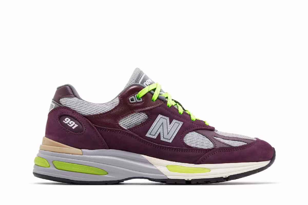 Patta x New Balance 991v2 Made in England Pickled Beet, view 2