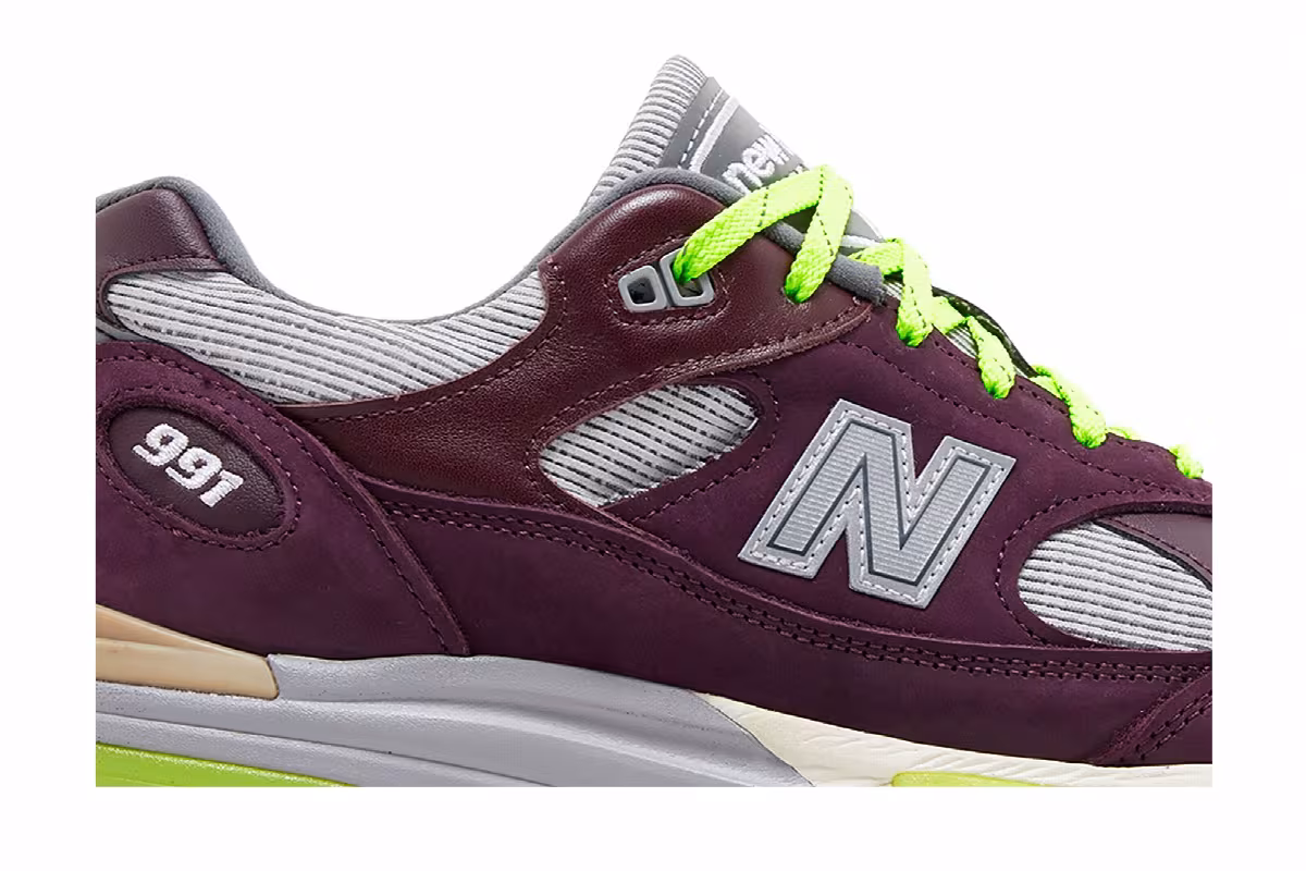 Patta x New Balance 991v2 Made in England Pickled Beet, view 3