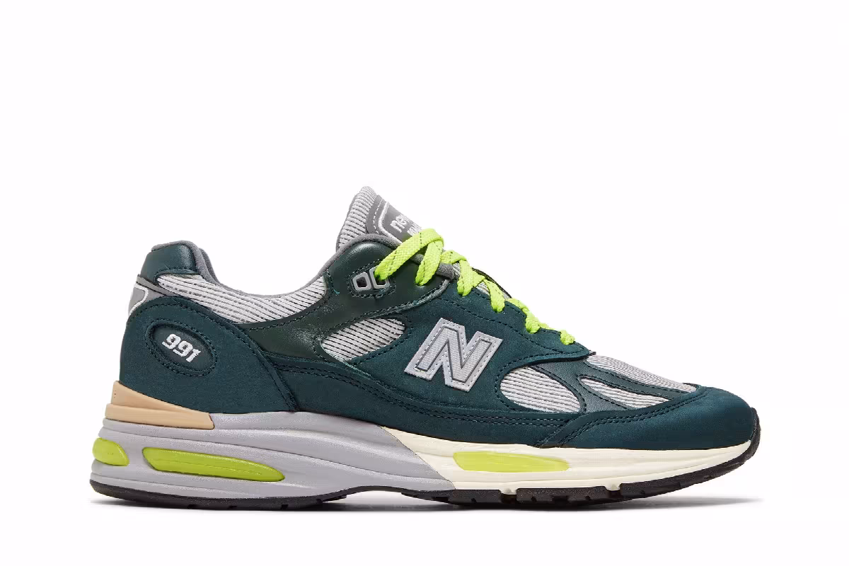 Patta x New Balance 991v2 Made in England Sea Moss, view 2