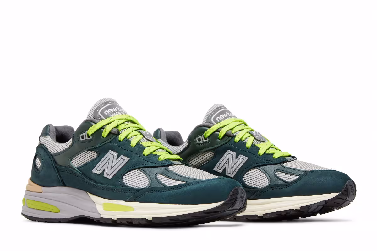 Patta x New Balance 991v2 Made in England Sea Moss, view 9