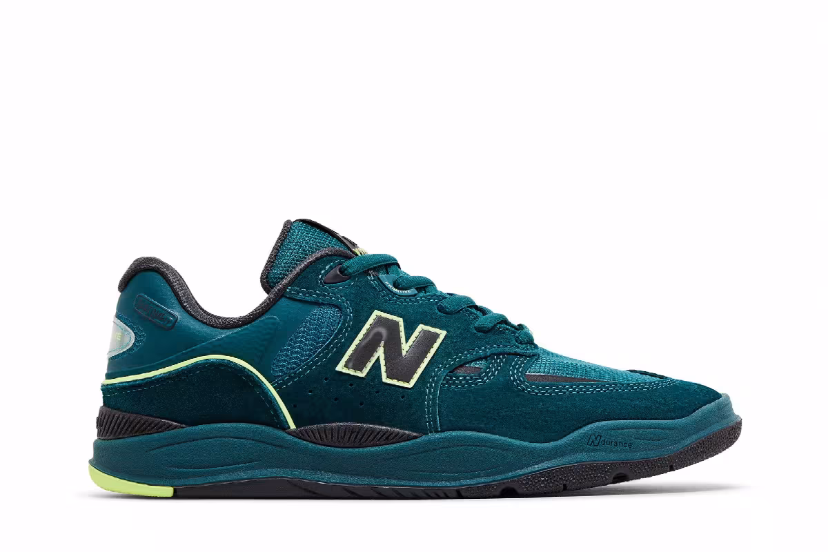 New Balance Tiago Lemos x Numeric 1010 Deep Teal Lime Green, view 2