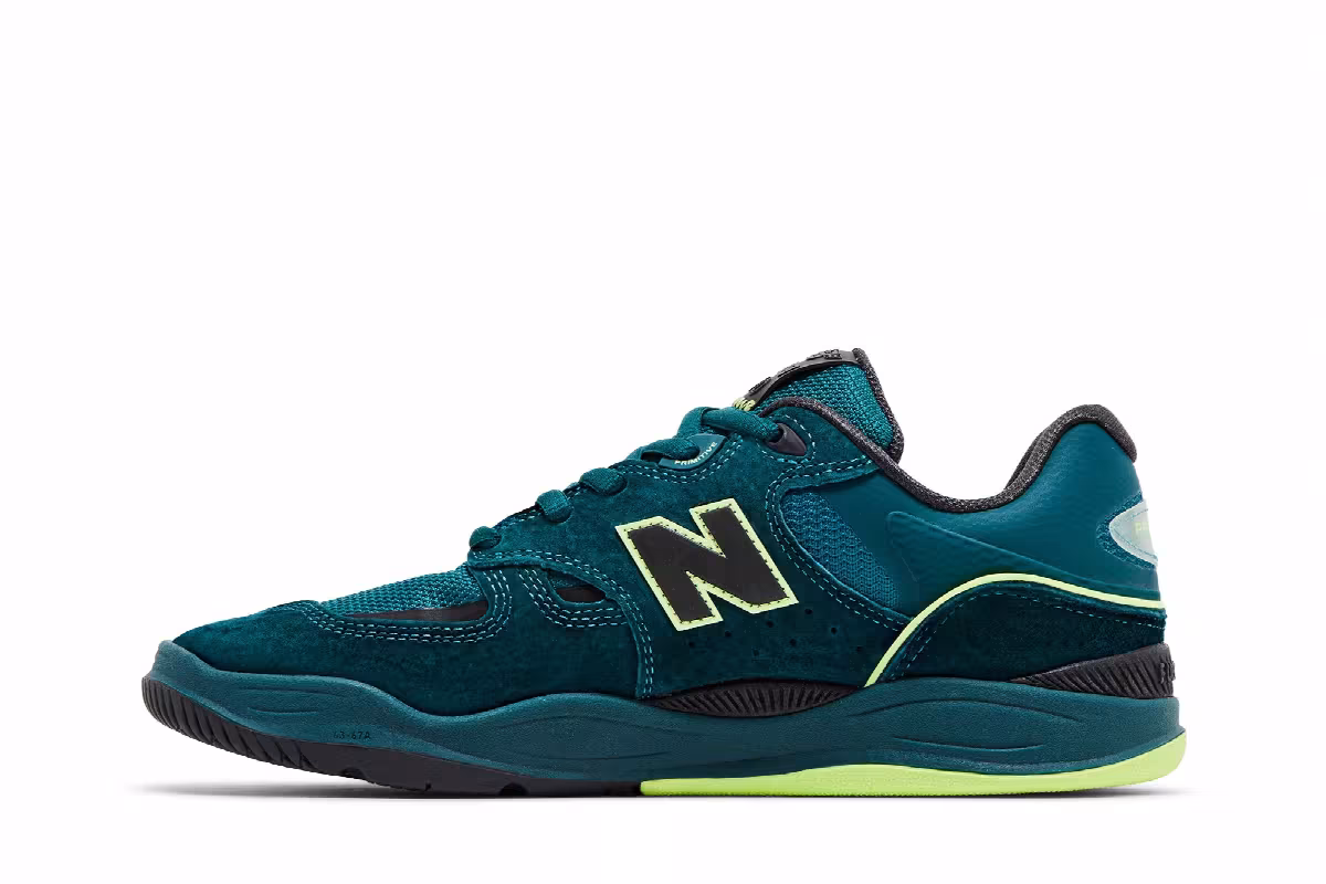 New Balance Tiago Lemos x Numeric 1010 Deep Teal Lime Green, view 4