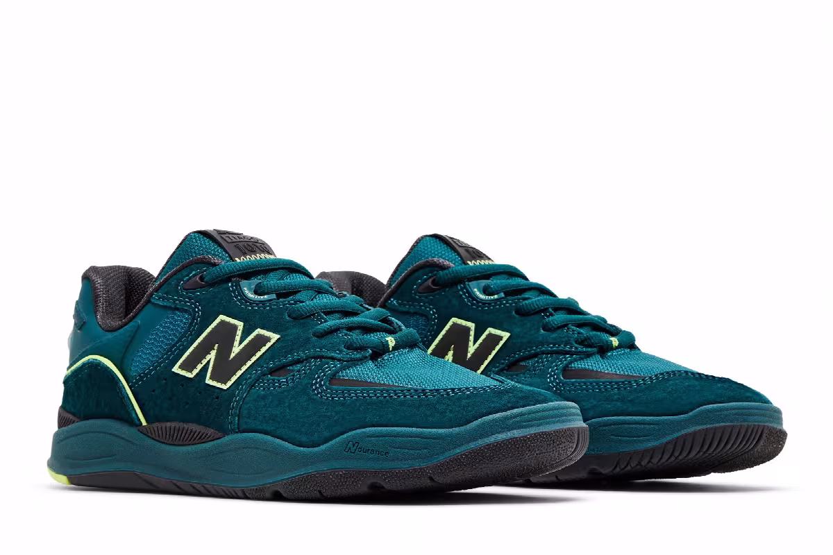 New Balance Tiago Lemos x Numeric 1010 Deep Teal Lime Green, view 9