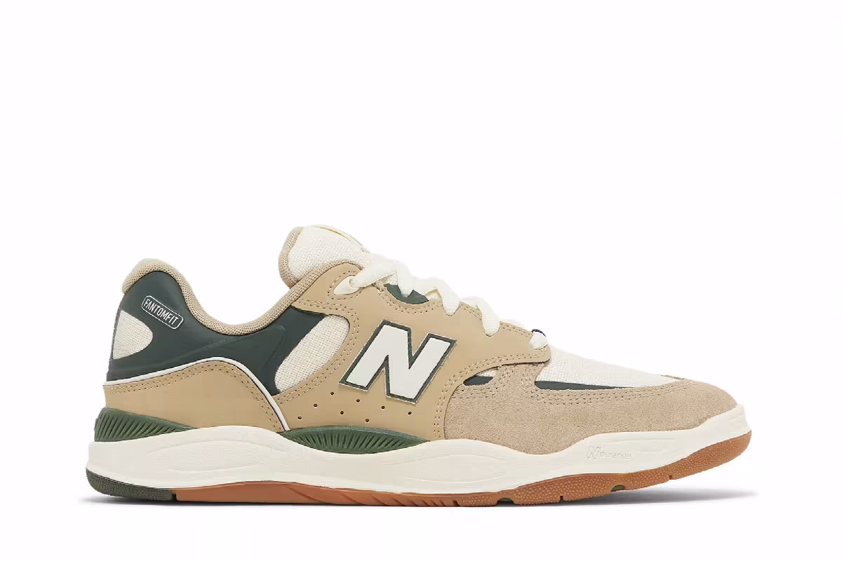Tiago Lemos x New Balance Numeric 1010 Tan Forest Green, view 2