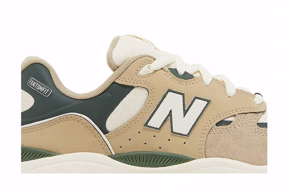 Tiago Lemos x New Balance Numeric 1010 Tan Forest Green, view 3
