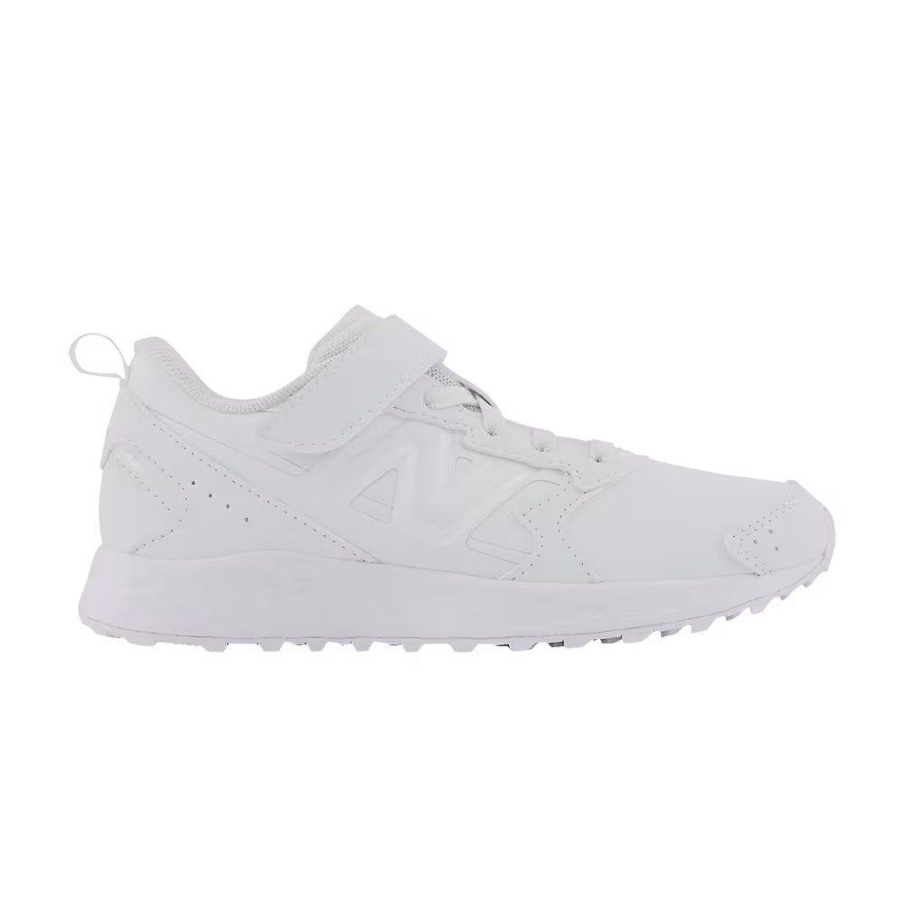 New Balance Fresh Foam 650v1 Bungee Lace Top Strap Big Kid X-Wide Triple White