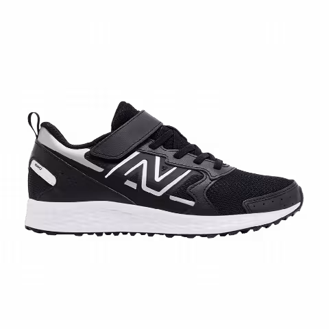New Balance Fresh Foam 650 Bungee Lace Top Strap Big Kid 'Black Metallic Silver'