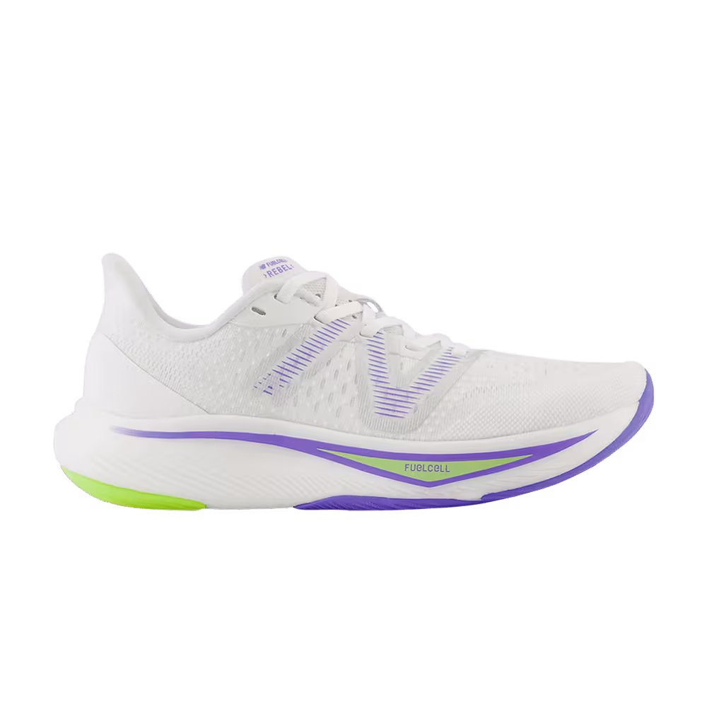 New Balance Women's FuelCell Rebel v3 Wide White Electric Indigo
