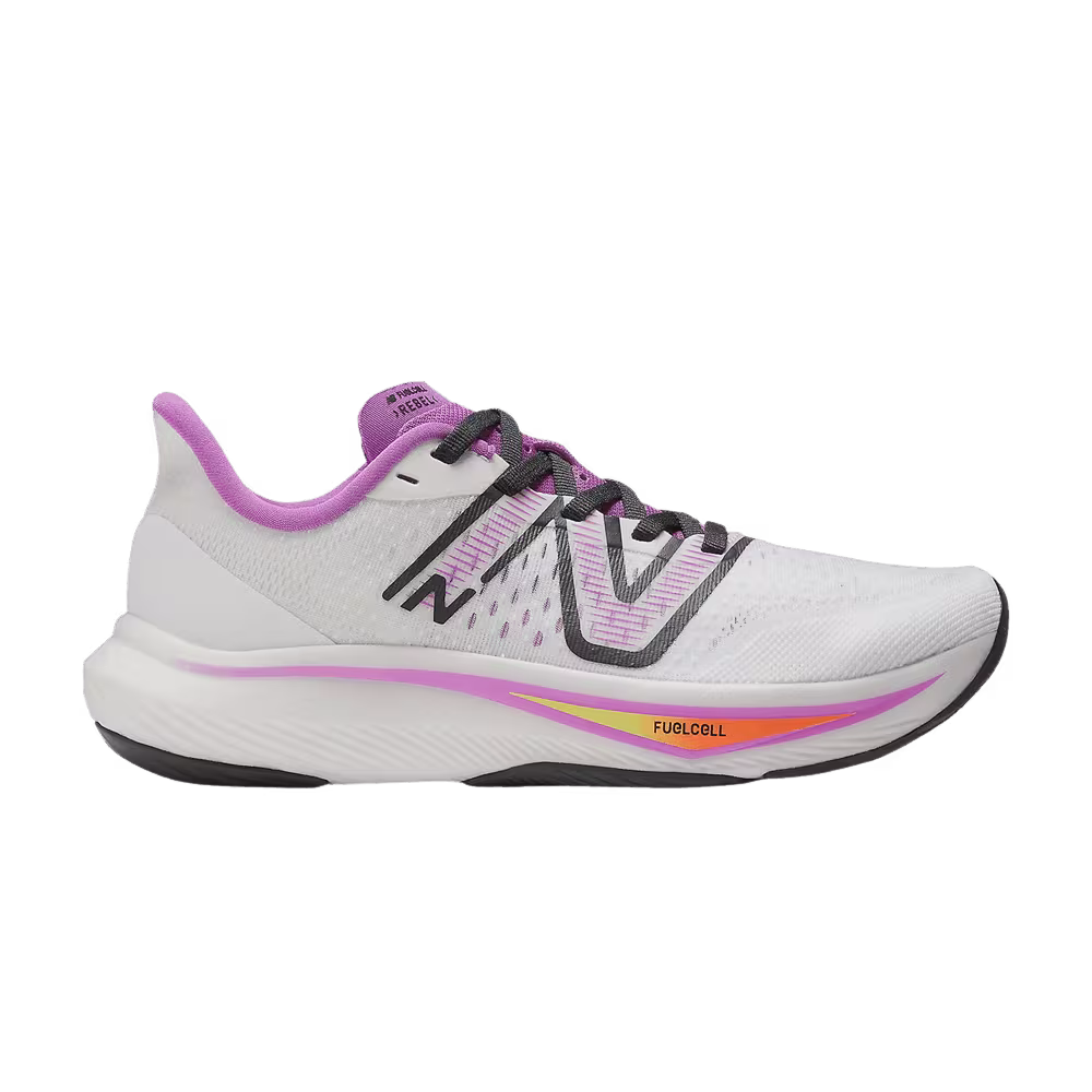 New Balance Women's FuelCell Rebel v3 Wide White Cosmic Rose
