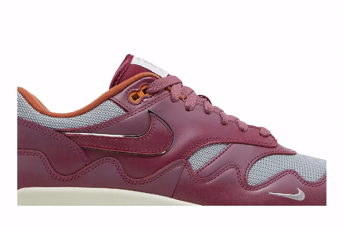 Patta x Nike Air Max 1 Rush Maroon, view 3