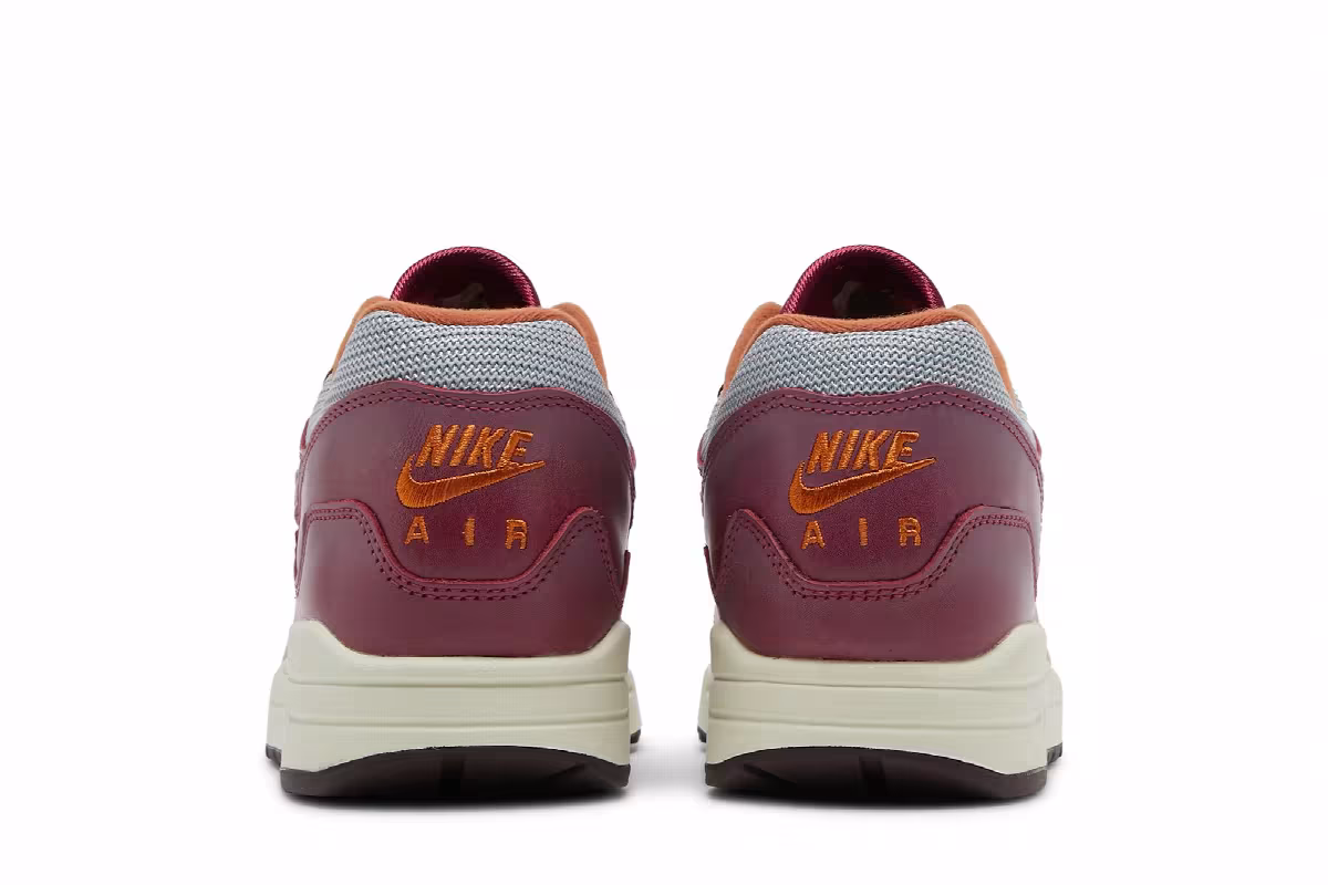 Patta x Nike Air Max 1 Rush Maroon, view 7