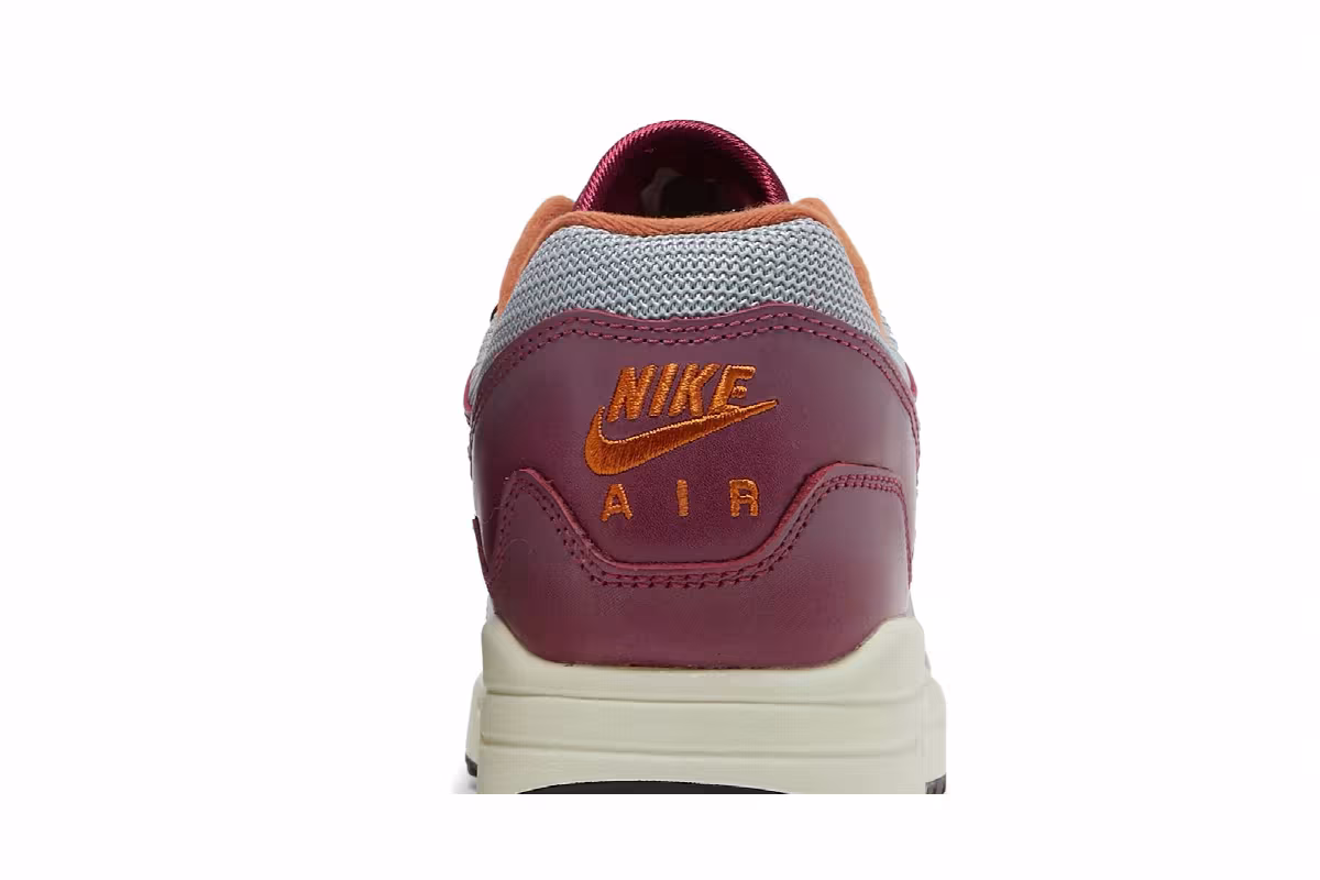 Patta x Nike Air Max 1 Rush Maroon, view 8