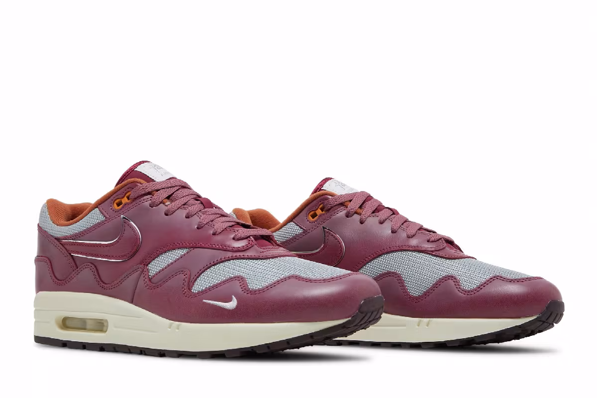 Patta x Nike Air Max 1 Rush Maroon, view 9