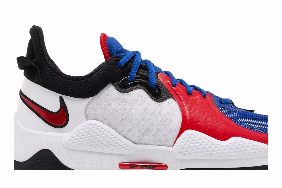 Nike PG 5 White University Red, view 3