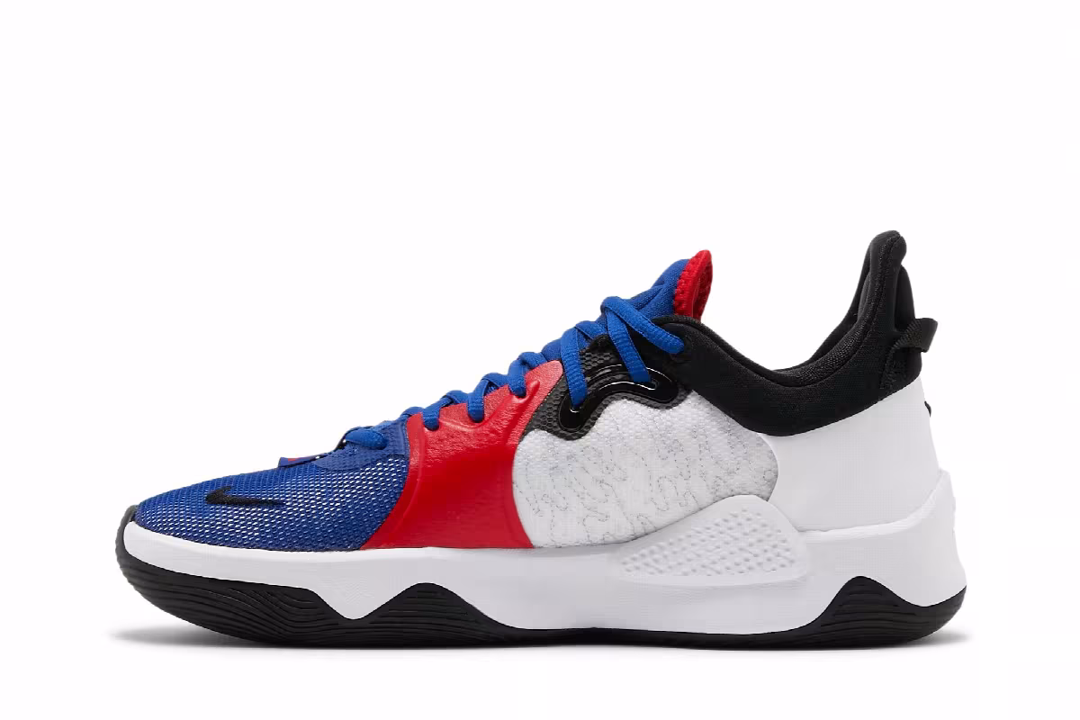 Nike PG 5 White University Red, view 4