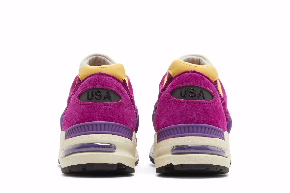 Teddy Santis x New Balance 990v2 Made in USA Purple Yellow, view 7