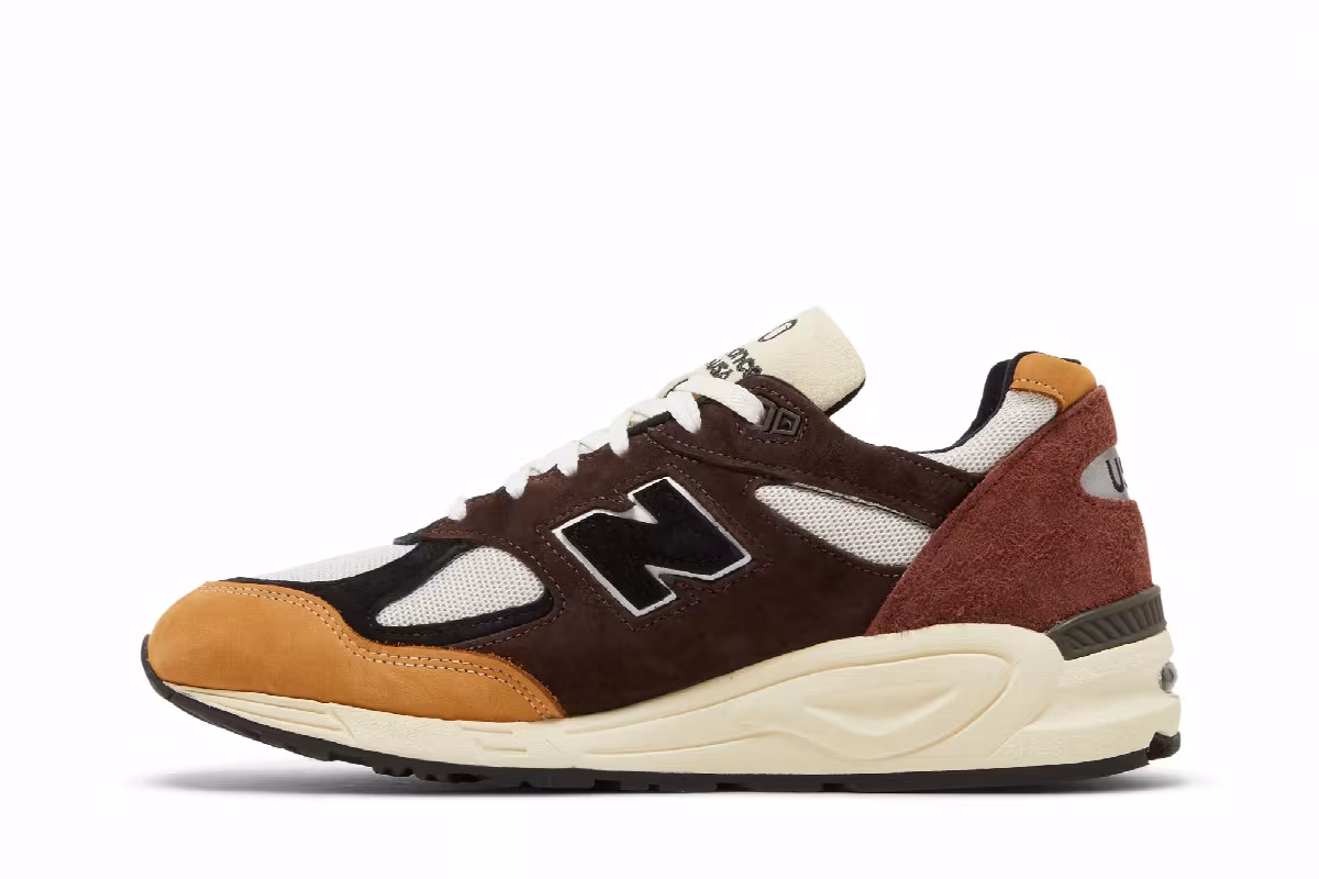 Teddy Santis x New Balance 990v2 Made in USA Black Tan, view 4