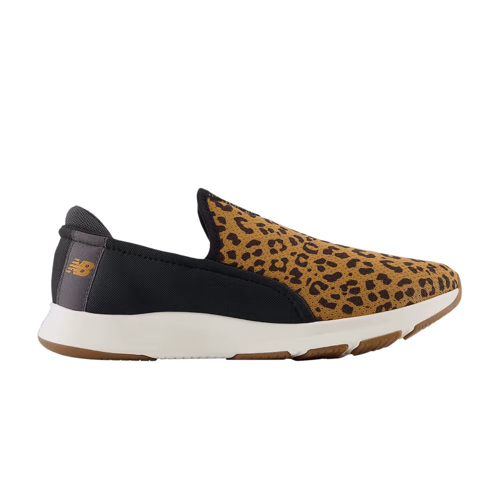 New Balance Women's DynaSoft Nergize Slip On Wide Leopard